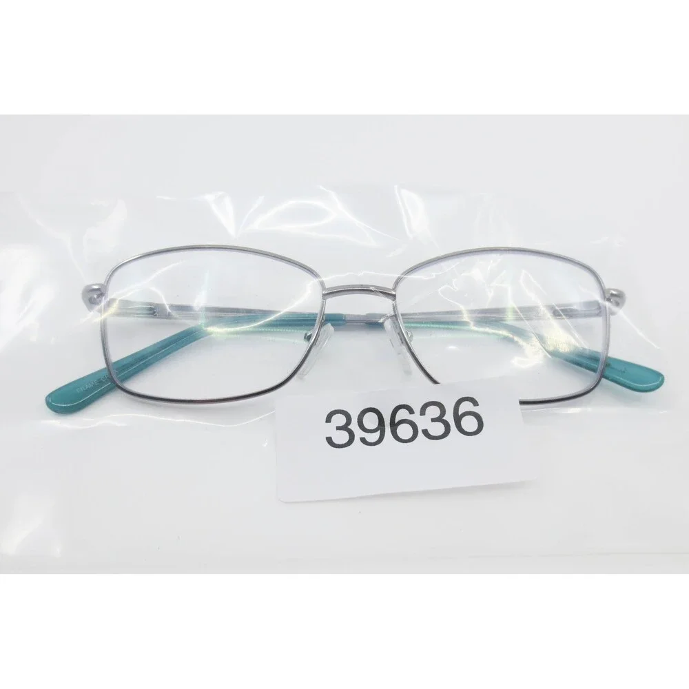 White Mountain WM 20210 GR Gunmetal Teal Rectangular Eyeglass Frames 52-16-140